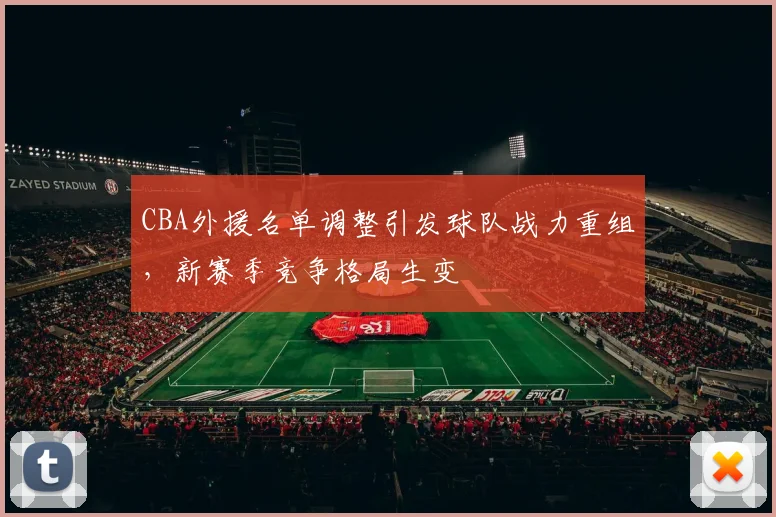 CBA外援名单调整引发球队战力重组,新赛季竞争格局生变